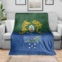 Solomon Islands Blanket The Guardians-Tribal Crocodile and Shark Melanesian Tattoo