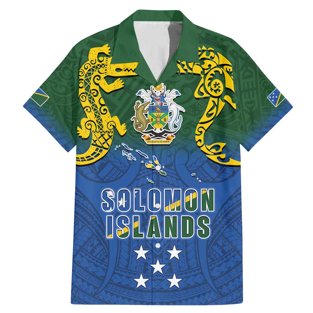 Solomon Islands Family Matching Mermaid Dress and Hawaiian Shirt The Guardians-Tribal Crocodile and Shark Melanesian Tattoo