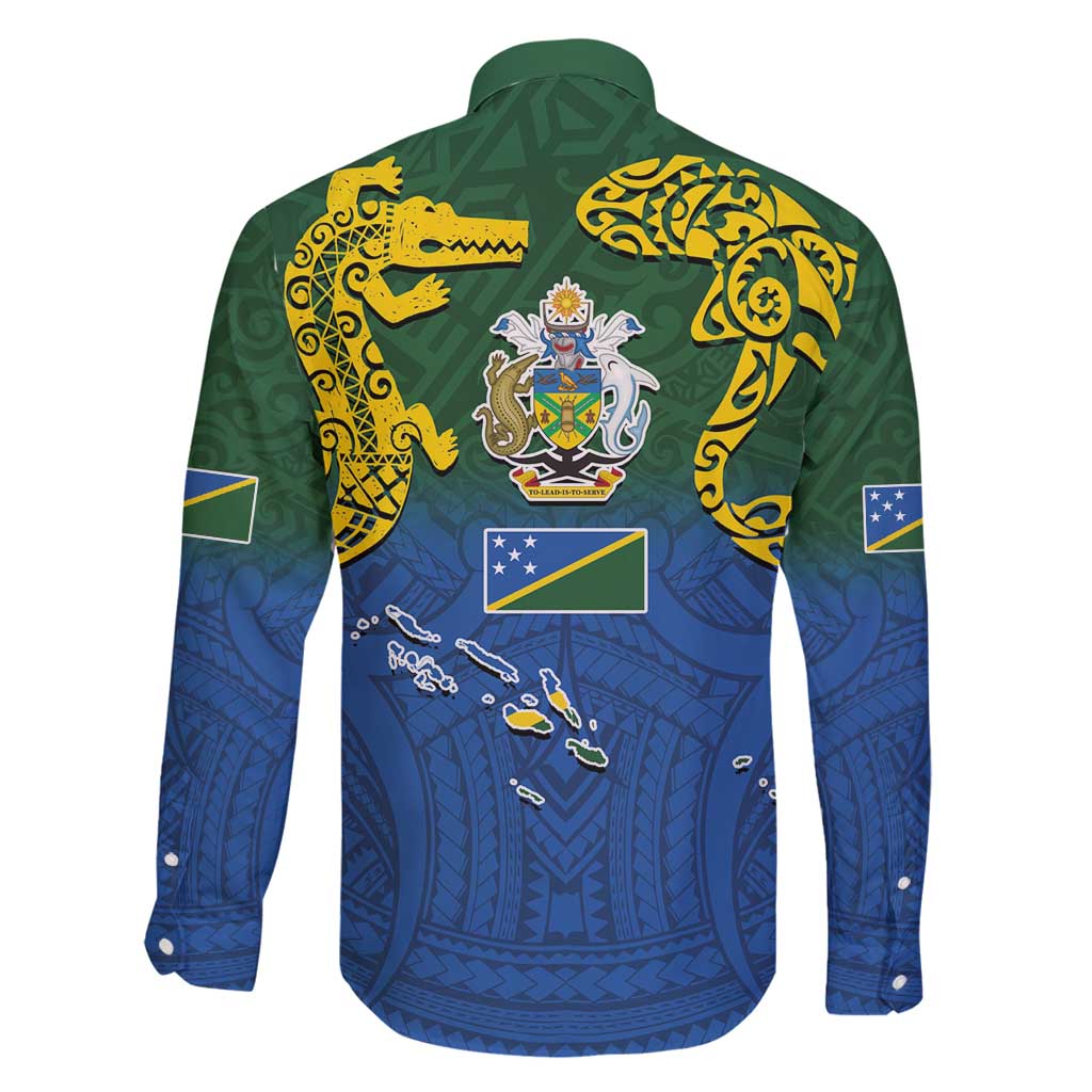 Solomon Islands Family Matching Mermaid Dress and Hawaiian Shirt The Guardians-Tribal Crocodile and Shark Melanesian Tattoo