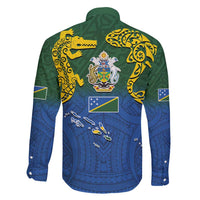 Solomon Islands Family Matching Mermaid Dress and Hawaiian Shirt The Guardians-Tribal Crocodile and Shark Melanesian Tattoo