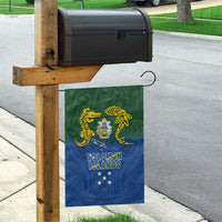 Solomon Islands Garden Flag The Guardians-Tribal Crocodile and Shark Melanesian Tattoo