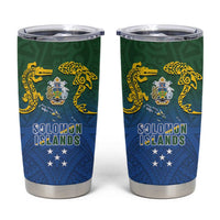 Solomon Islands Tumbler Cup The Guardians-Tribal Crocodile and Shark Melanesian Tattoo