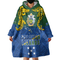 Solomon Islands Wearable Blanket Hoodie The Guardians-Tribal Crocodile and Shark Melanesian Tattoo