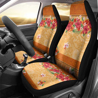 Hawaii Hibiscus Car Seat Cover Turtles and Tribal Motifs Vintage Floral Style
