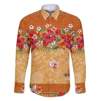 Hawaii Hibiscus Family Matching Off Shoulder Short Dress and Hawaiian Shirt Turtles and Tribal Motifs Vintage Floral Style