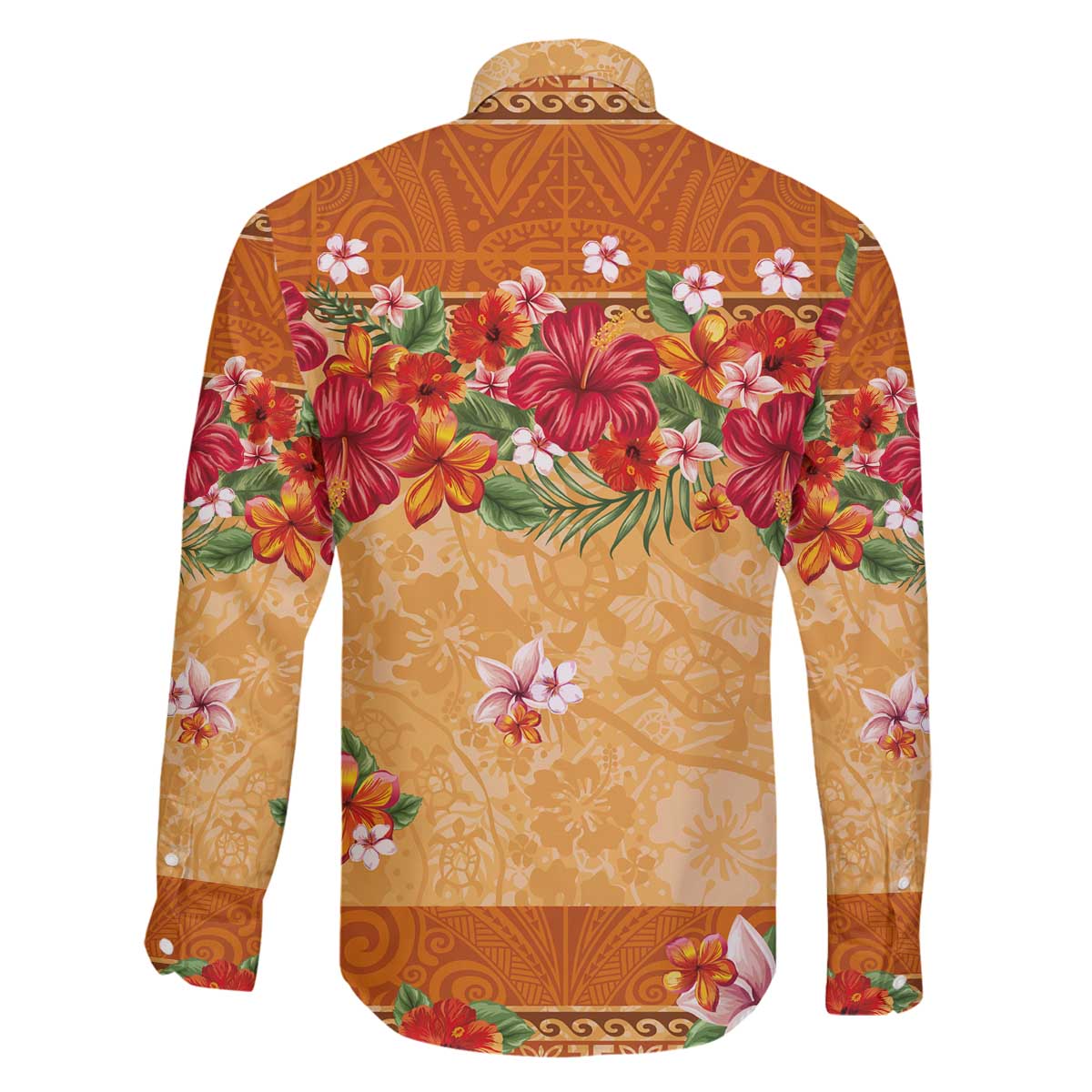 Hawaii Hibiscus Family Matching Puletasi and Hawaiian Shirt Turtles and Tribal Motifs Vintage Floral Style