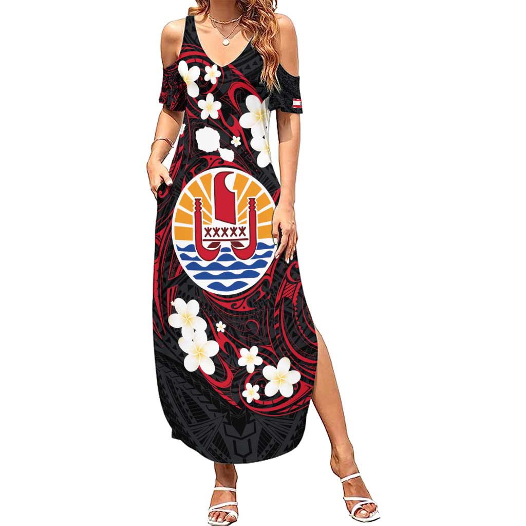French Polynesia Tiare Day Family Matching Summer Maxi Dress and Hawaiian Shirt Seal and Polynesian Pattern