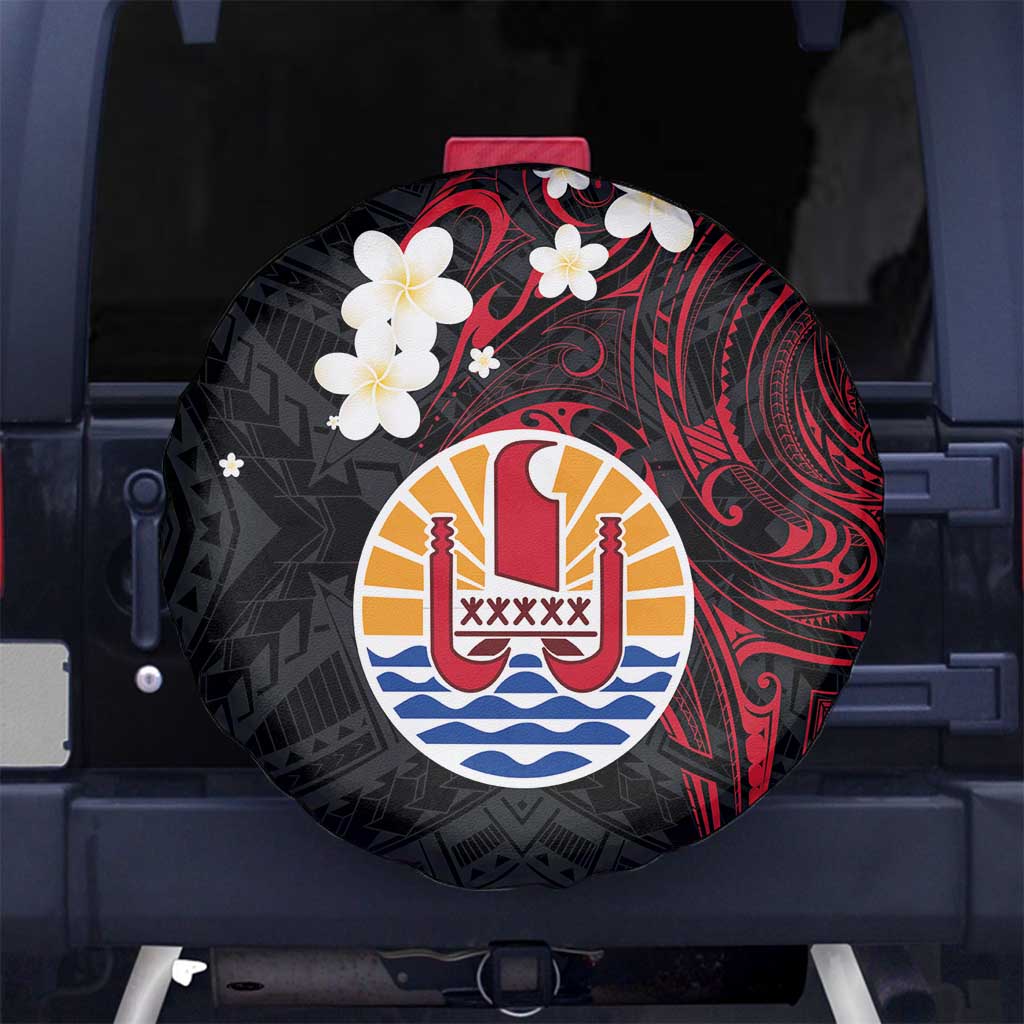 French Polynesia Tiare Day Spare Tire Cover Seal and Polynesian Pattern
