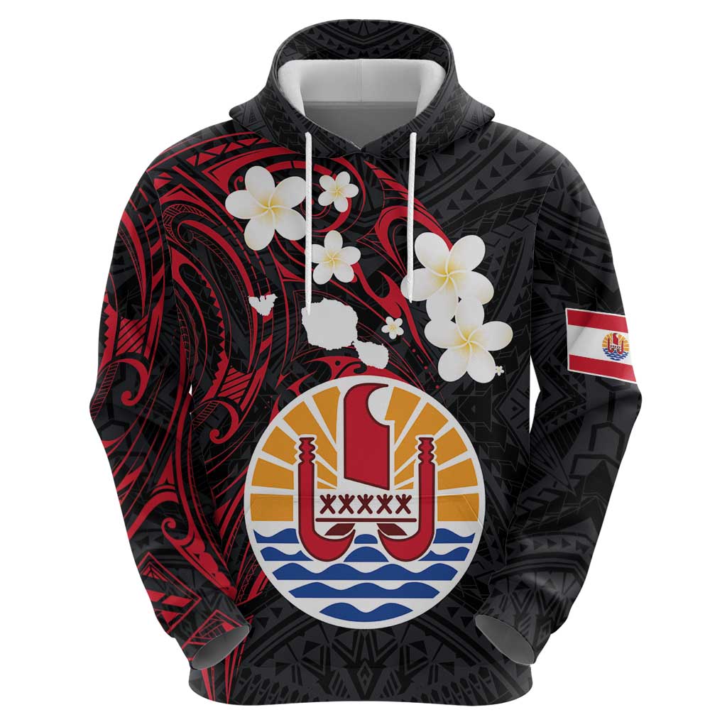 French Polynesia Tiare Day Zip Hoodie Seal and Polynesian Pattern