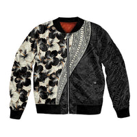 Bula Hibiscus Festival Bomber Jacket Tapa Pattern Half Style
