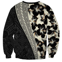 Bula Hibiscus Festival Sweatshirt Tapa Pattern Half Style