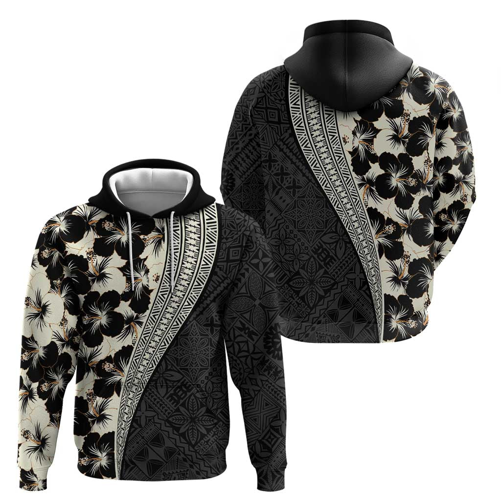 Bula Hibiscus Festival Zip Hoodie Tapa Pattern Half Style