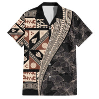 Bula Hibiscus Festival Family Matching Puletasi and Hawaiian Shirt Fijian Masi Pattern Half Style