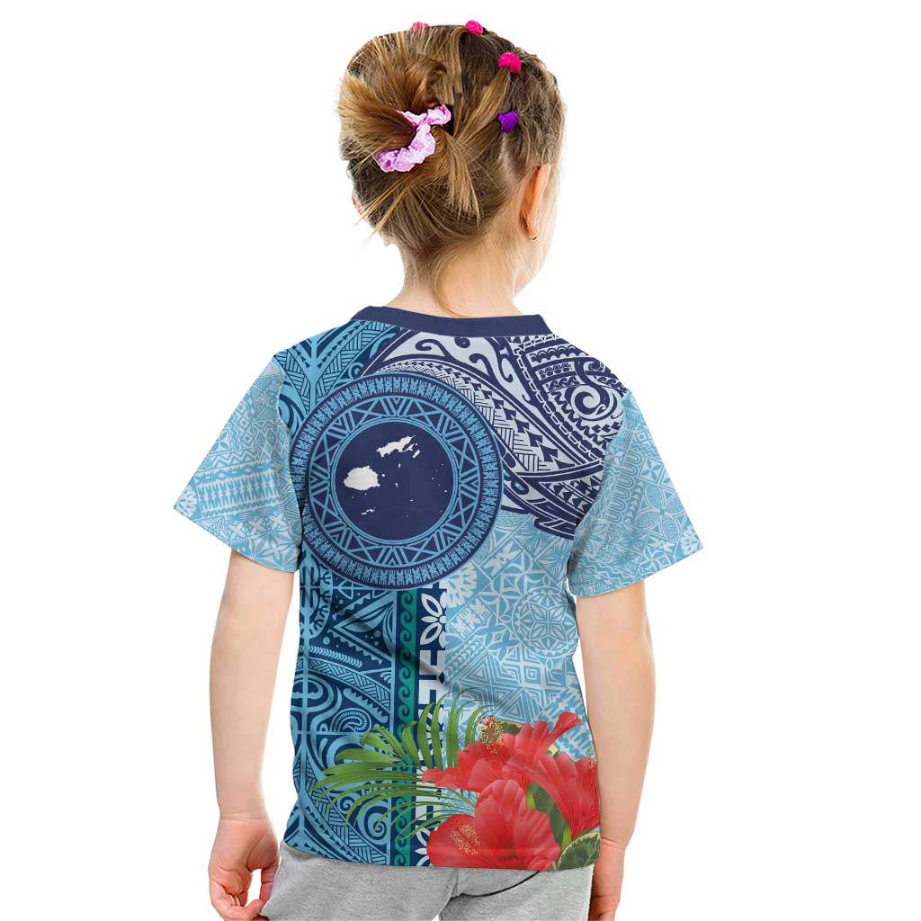 Fiji Day Kid T Shirt Tapa Pattern and Hibiscus Flower