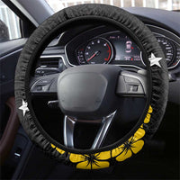 Papua New Guinea Independence Day Steering Wheel Cover Bird-of-Paradise with Map and Polynesian Pattern