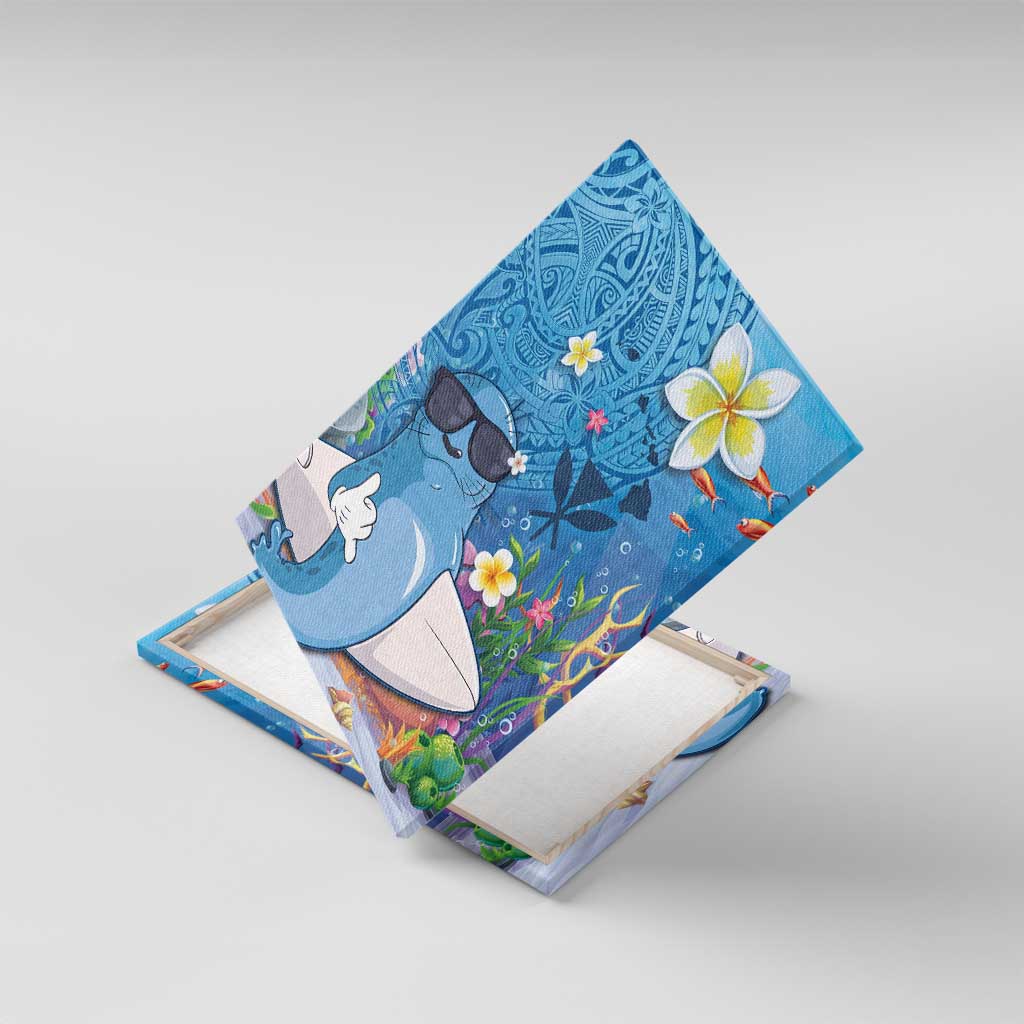 Aloha Hawaiian Monk Seal Canvas Wall Art Polynesian Tattoo The Ocean and Undersea Vibe