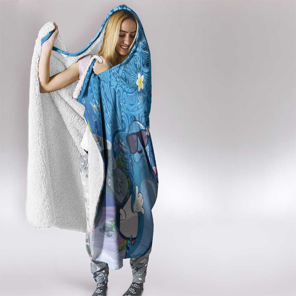 Aloha Hawaiian Monk Seal Hooded Blanket Polynesian Tattoo The Ocean and Undersea Vibe LT03 - Polynesian Pride