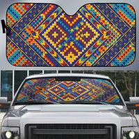 Kolose-Tuvalu Crochet Auto Sun Shade with Polynesian and Pacific Tattoos - Polynesian Pride