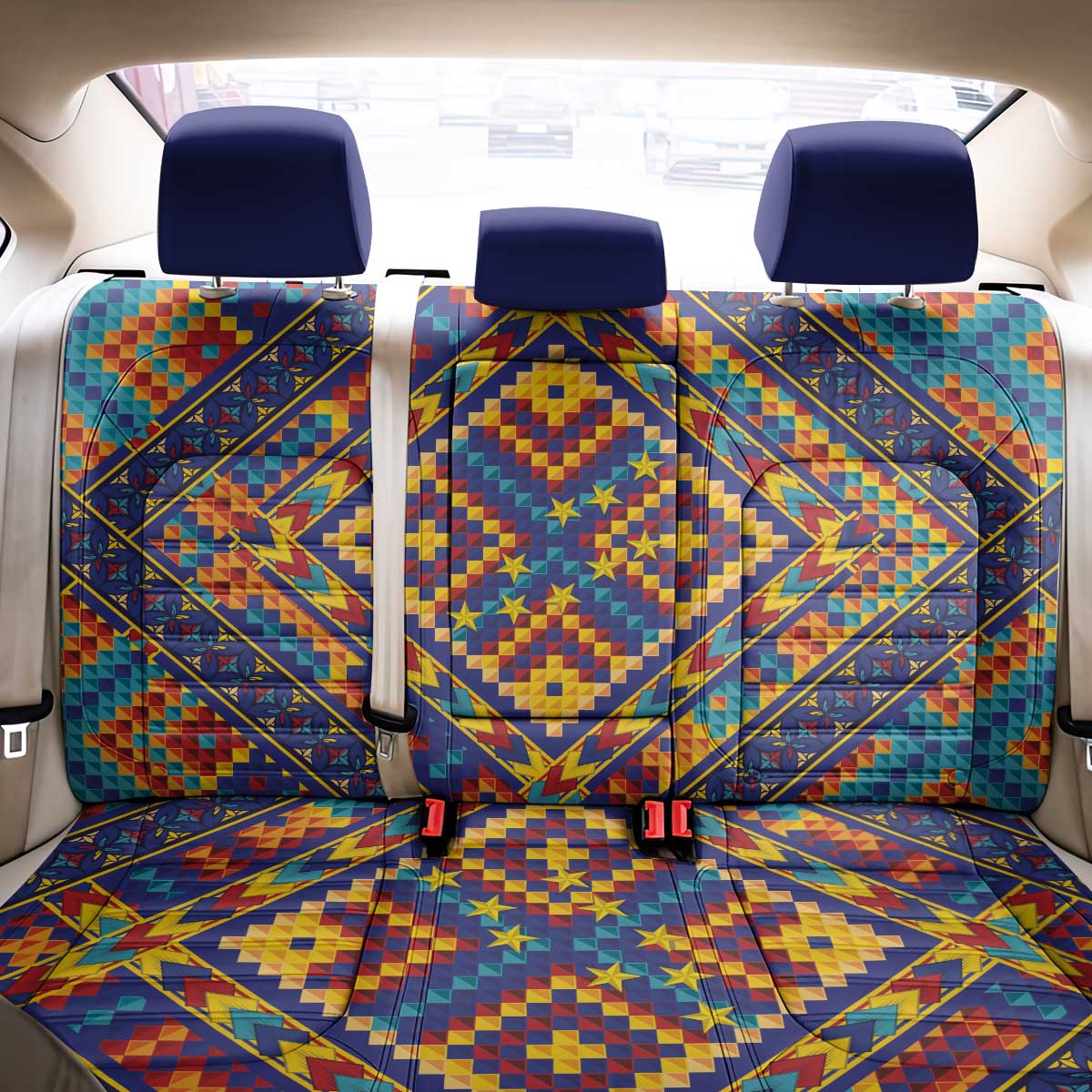 Kolose-Tuvalu Crochet Back Car Seat Cover with Polynesian and Pacific Tattoos - Polynesian Pride