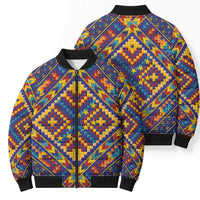 Kolose-Tuvalu Crochet Bomber Puffer Jacket with Polynesian and Pacific Tattoos - Polynesian Pride