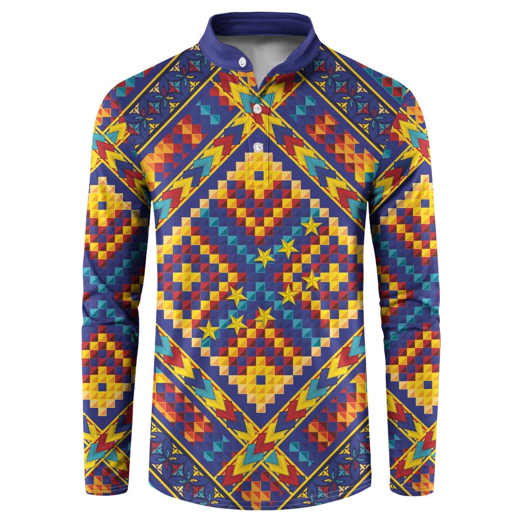 Kolose-Tuvalu Crochet Button Sweatshirt with Polynesian and Pacific Tattoos - Polynesian Pride