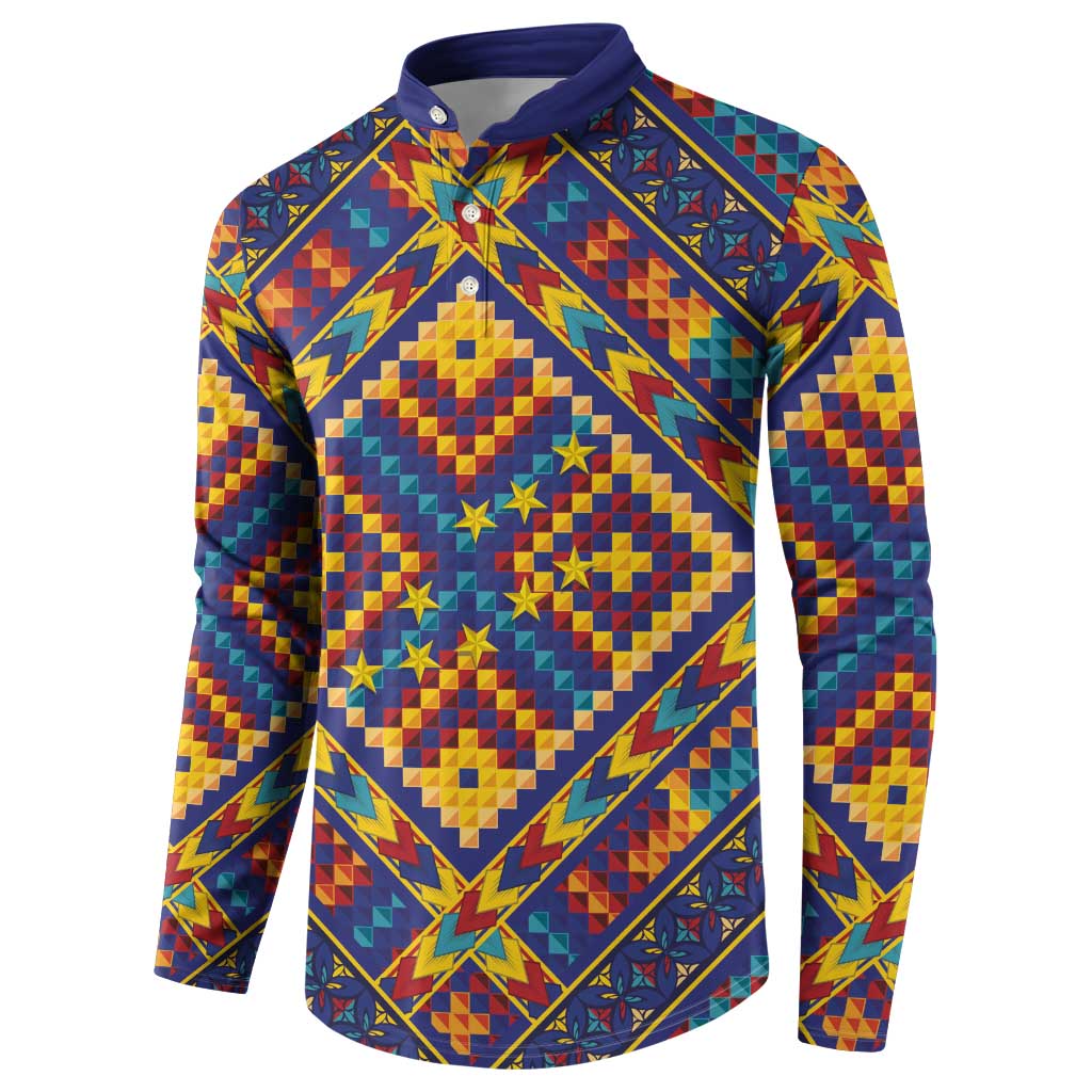 Kolose-Tuvalu Crochet Button Sweatshirt with Polynesian and Pacific Tattoos - Polynesian Pride