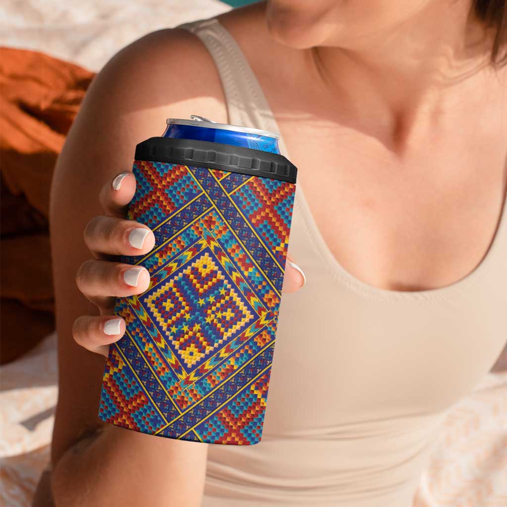 Kolose-Tuvalu Crochet 4 in 1 Can Cooler Tumbler with Polynesian and Pacific Tattoos - Polynesian Pride