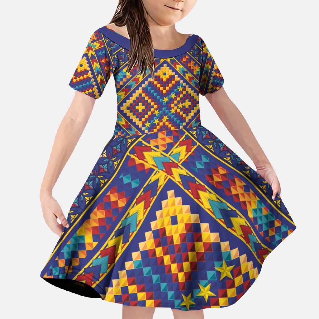 Kolose-Tuvalu Crochet Family Matching Mermaid Dress and Hawaiian Shirt with Polynesian and Pacific Tattoos - Polynesian Pride