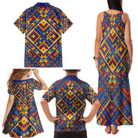 Kolose-Tuvalu Crochet Family Matching Tank Maxi Dress and Hawaiian Shirt with Polynesian and Pacific Tattoos - Polynesian Pride