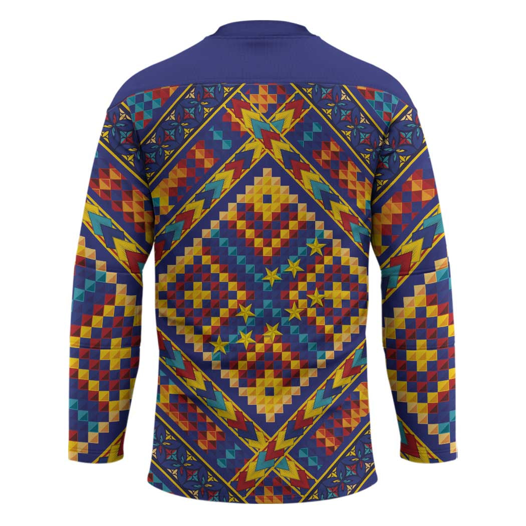 Kolose-Tuvalu Crochet Hockey Jersey with Polynesian and Pacific Tattoos - Polynesian Pride