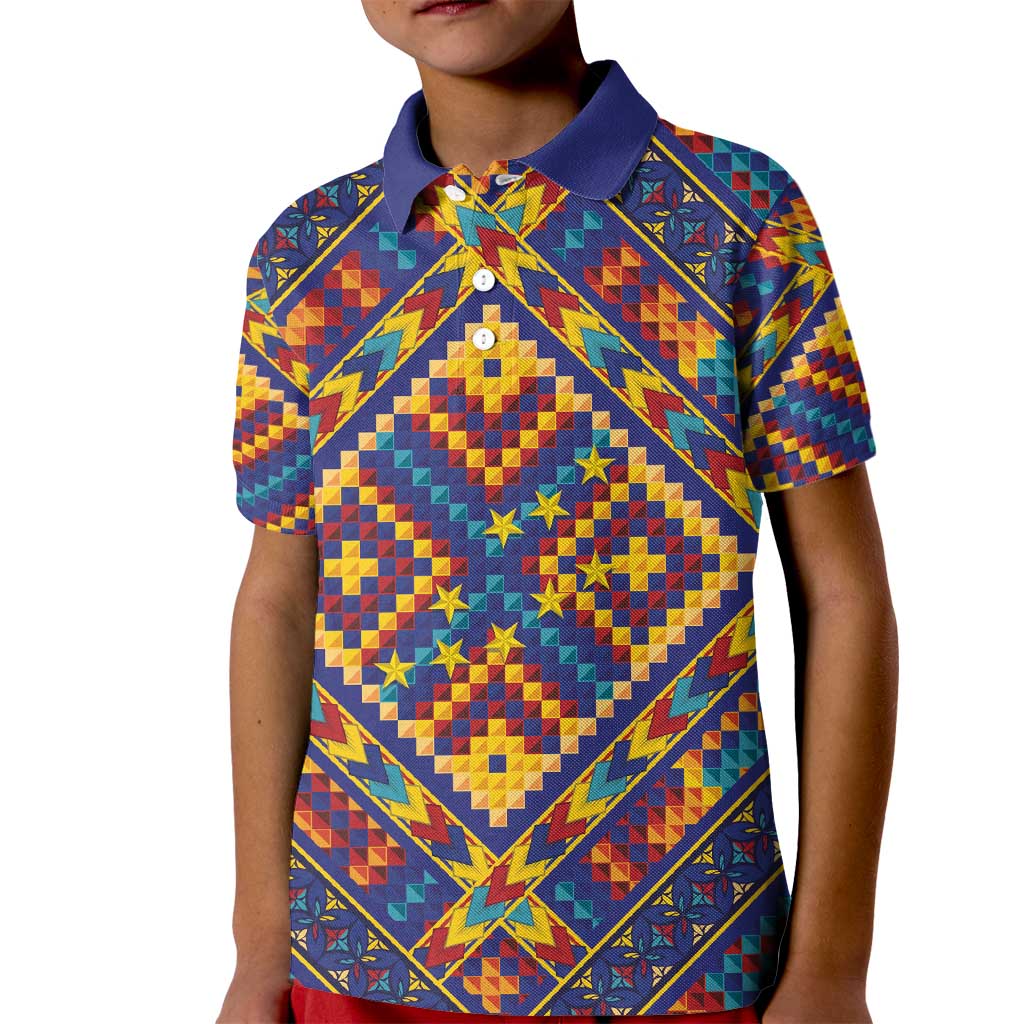Kolose-Tuvalu Crochet Kid Polo Shirt with Polynesian and Pacific Tattoos - Polynesian Pride