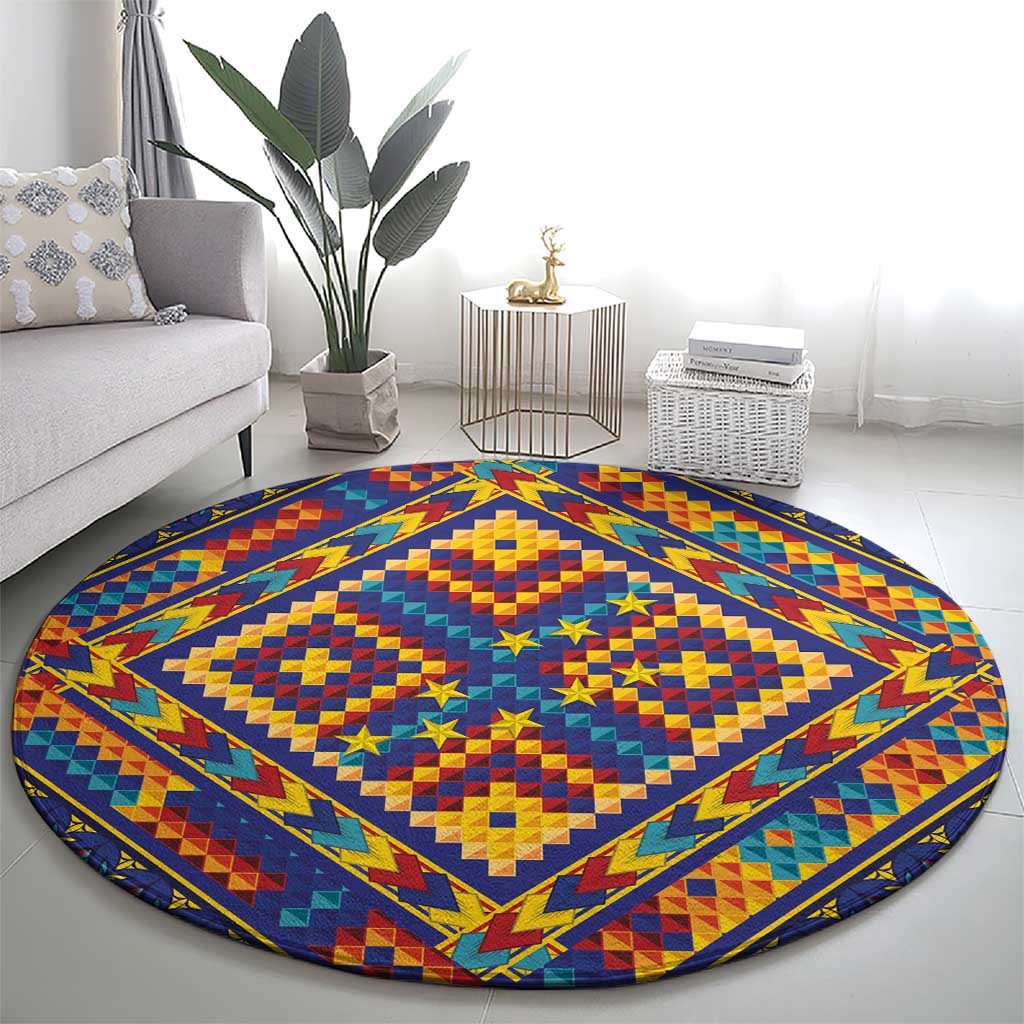 Kolose-Tuvalu Crochet Round Carpet with Polynesian and Pacific Tattoos - Polynesian Pride