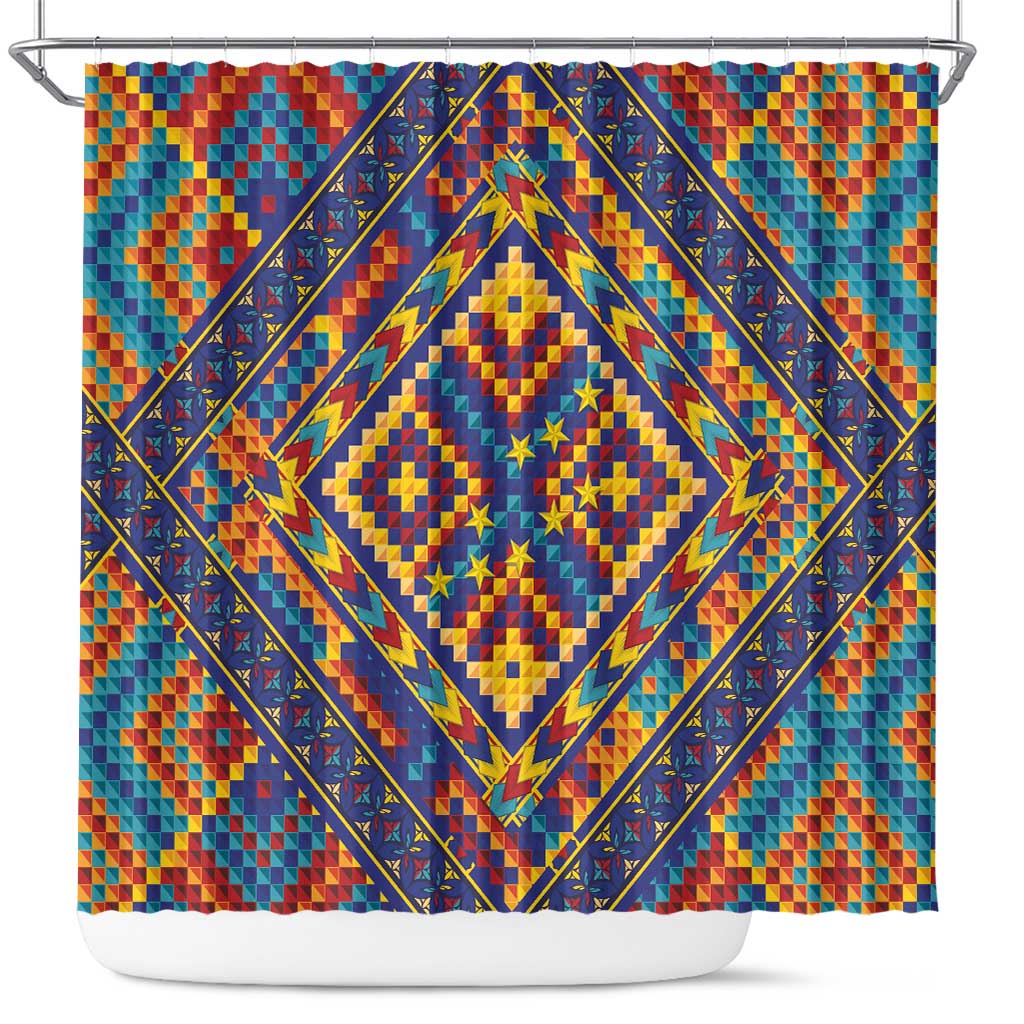 Kolose-Tuvalu Crochet Shower Curtain with Polynesian and Pacific Tattoos - Polynesian Pride