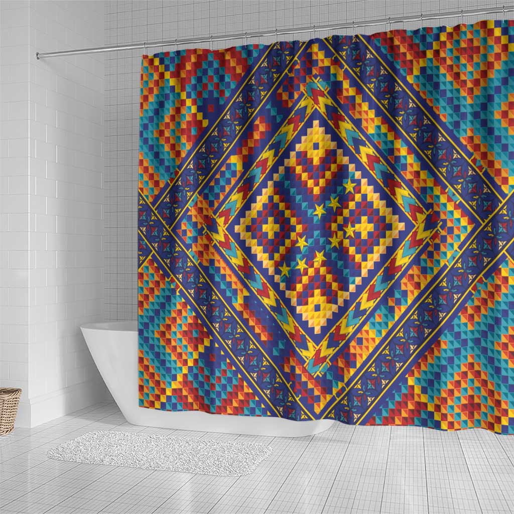 Kolose-Tuvalu Crochet Shower Curtain with Polynesian and Pacific Tattoos - Polynesian Pride