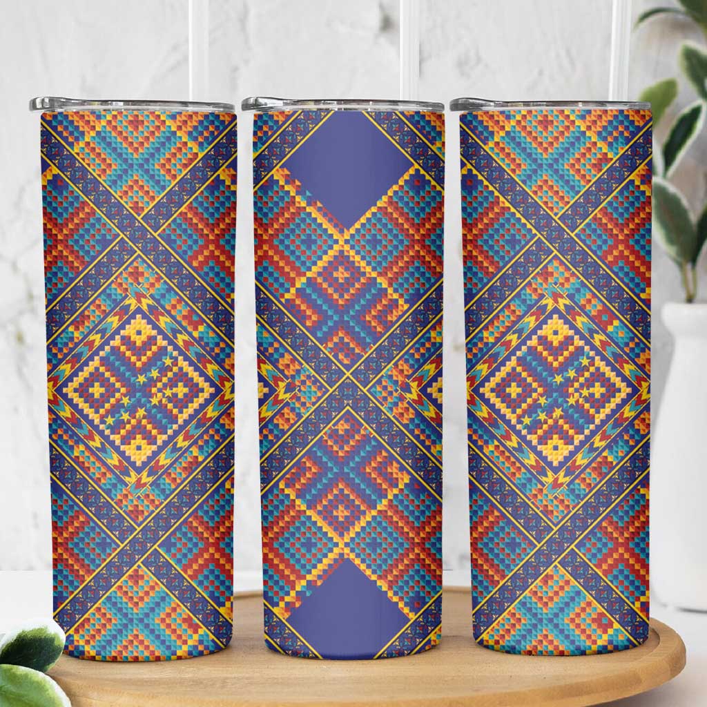 Kolose-Tuvalu Crochet Skinny Tumbler with Polynesian and Pacific Tattoos - Polynesian Pride