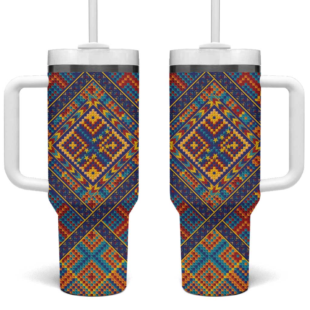 Kolose-Tuvalu Crochet Tumbler With Handle with Polynesian and Pacific Tattoos - Polynesian Pride