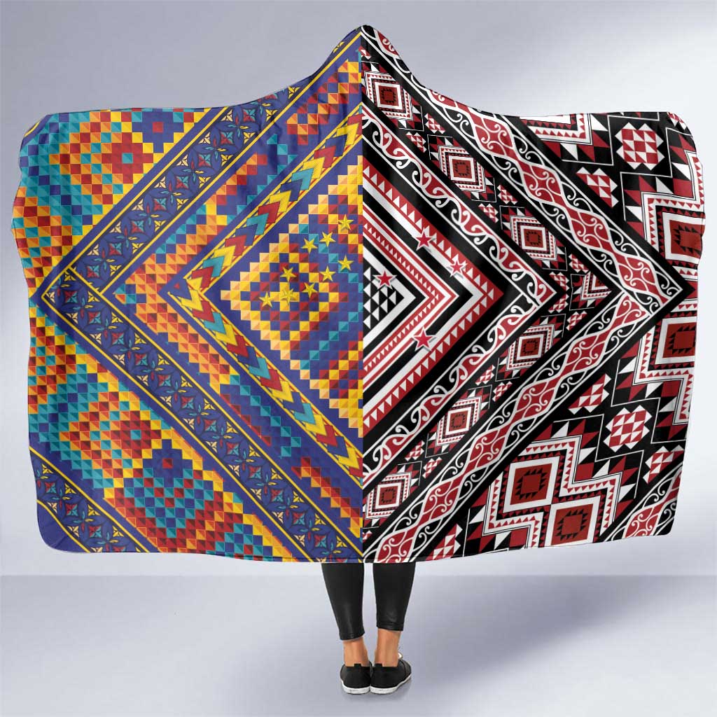 Tuvaluan and New Zealand Culture Hooded Blanket The Art of Kolose and Taniko - Polynesian Pride