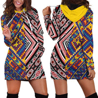 Tuvaluan and New Zealand Culture Hoodie Dress The Art of Kolose and Taniko - Polynesian Pride