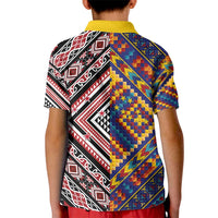 Tuvaluan and New Zealand Culture Kid Polo Shirt The Art of Kolose and Taniko - Polynesian Pride