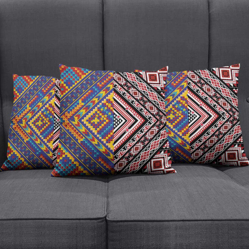 Tuvaluan and New Zealand Culture Pillow Cover The Art of Kolose and Taniko - Polynesian Pride