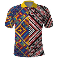 Tuvaluan and New Zealand Culture Polo Shirt The Art of Kolose and Taniko - Polynesian Pride