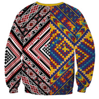 Tuvaluan and New Zealand Culture Sweatshirt The Art of Kolose and Taniko - Polynesian Pride