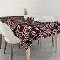 Tuvaluan and New Zealand Culture Tablecloth The Art of Kolose and Taniko - Polynesian Pride