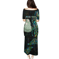 Custom New Zealand Puletasi Silver Fern and Hei Tiki with Papua Shell Maori Tribal LT03 - Polynesian Pride