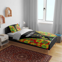 Personalised Vanuatu Running Bedding Set Footprint and Hibiscus Polynesian Style LT03 - Polynesian Pride