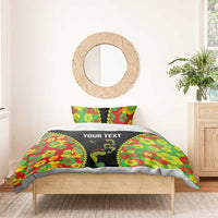 Personalised Vanuatu Running Bedding Set Footprint and Hibiscus Polynesian Style LT03 - Polynesian Pride