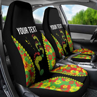 Personalised Vanuatu Running Car Seat Cover Footprint and Hibiscus Polynesian Style LT03 - Polynesian Pride