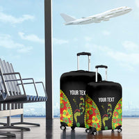 Personalised Vanuatu Running Luggage Cover Footprint and Hibiscus Polynesian Style LT03 - Polynesian Pride