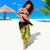 Personalised Vanuatu Running Sarong Footprint and Hibiscus Polynesian Style