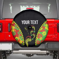 Personalised Vanuatu Running Spare Tire Cover Footprint and Hibiscus Polynesian Style LT03 - Polynesian Pride
